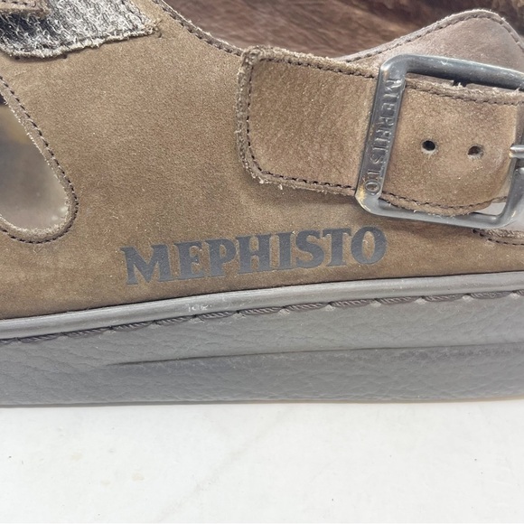 MEPHISTO MOBILS Men’s Brown Suede Three Strap Cork Footbed Sandals Size 43 US 13 - Picture 12 of 14